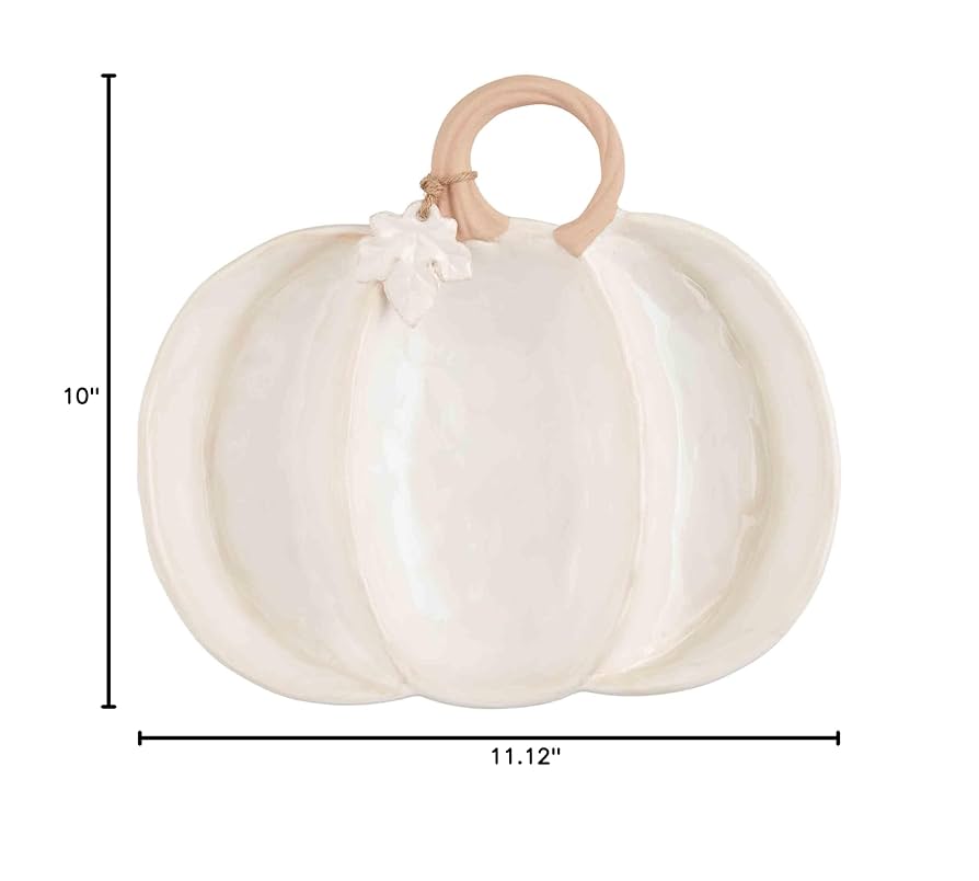 Amazon.com | Mud Pie Triple Section Pumpkin, 8